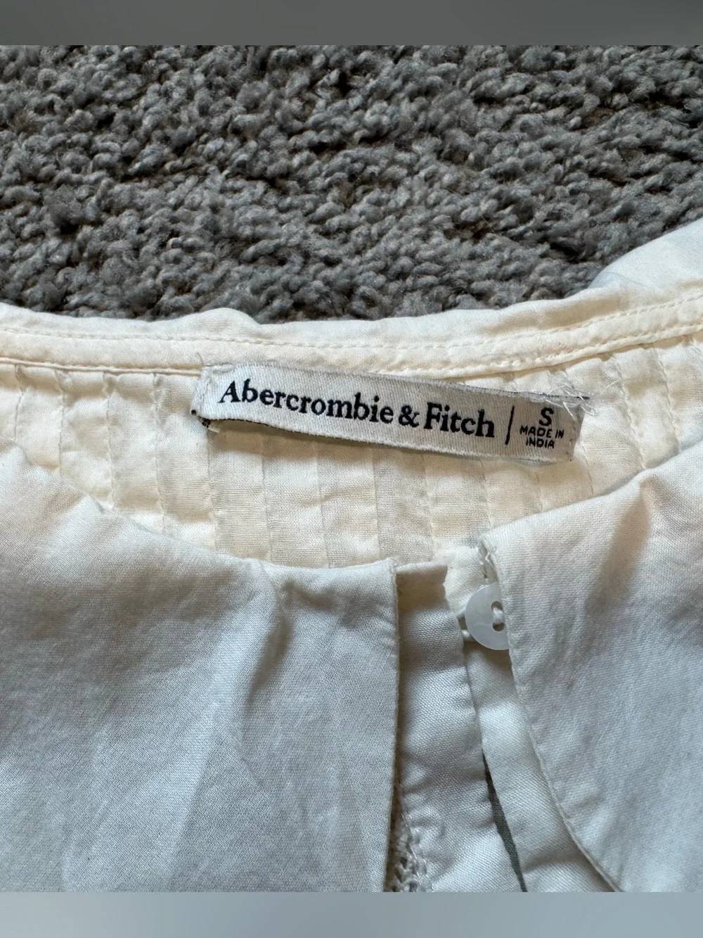 Abercrombie & Fitch 100% Cotton Puff-Sleeve Blouse